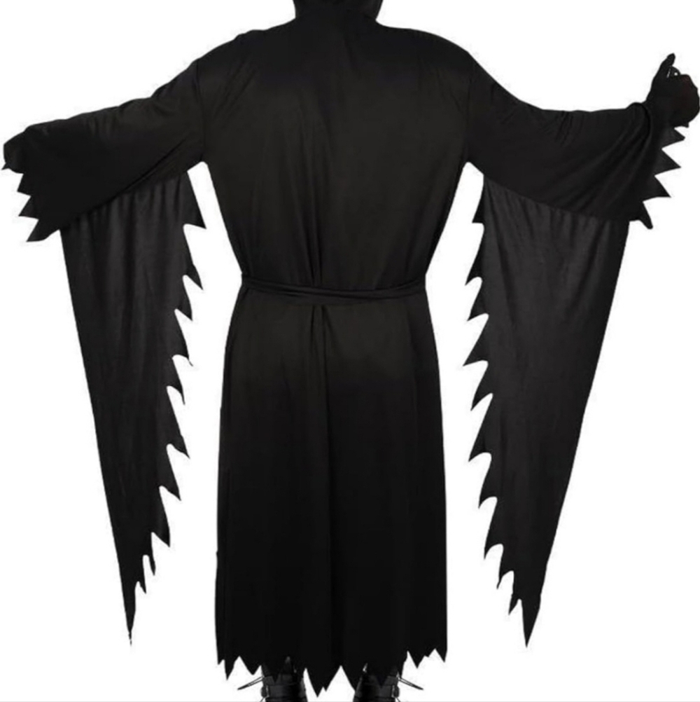 Ghostface Scream Killer Hooded Robe Halloween Costume Fits Up to 200 Lbs Unisex - Picture 3 of 11